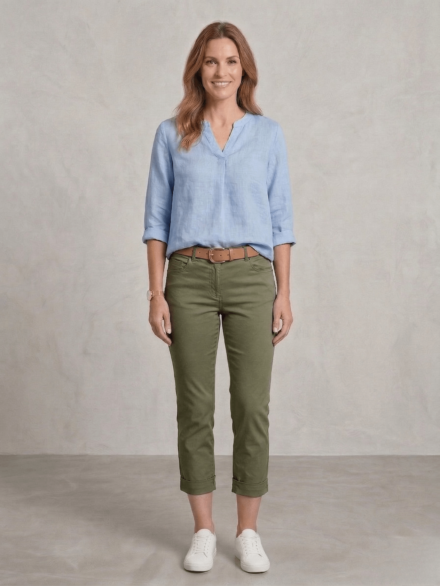 6006 - 440 Vera Capri Broek army - Castelijn mode