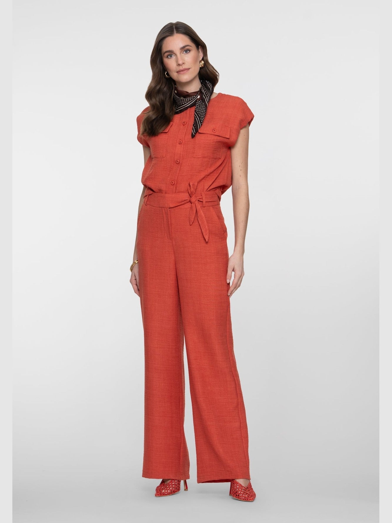 61100 - 60 Broek oranje - Castelijn mode