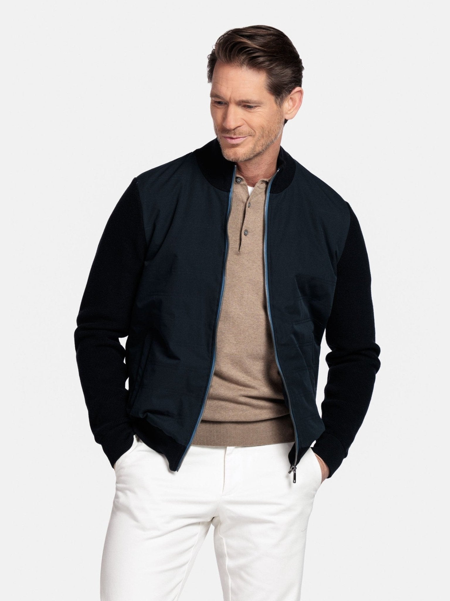 612019 Gewatteerd Vest donkerblauw - Castelijn mode