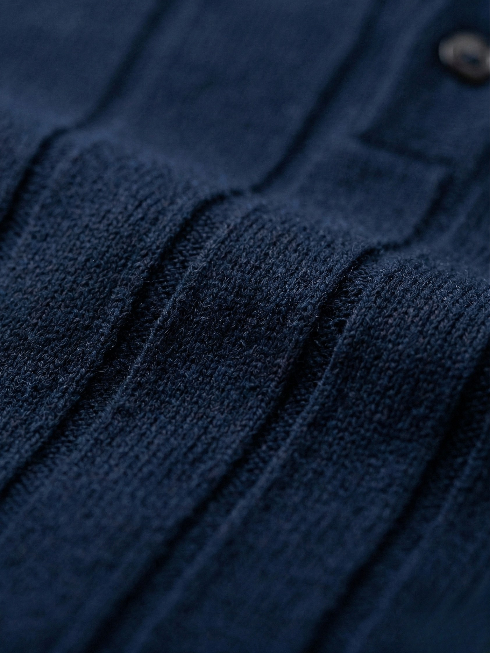 615781 Gebreide Polo donkerblauw