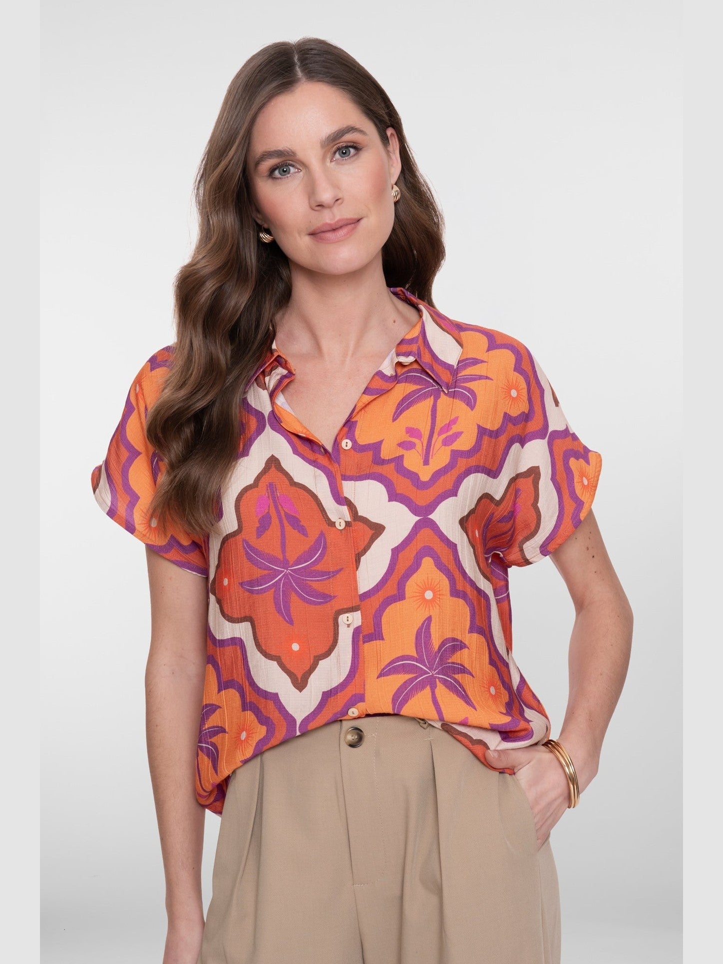 63247 - 20 718 Blouse met print - Castelijn mode