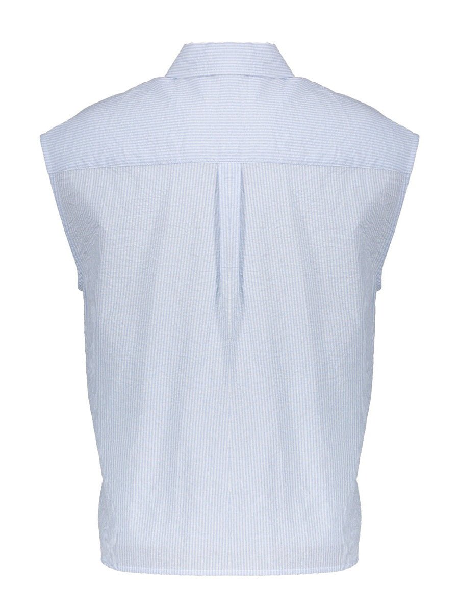 63414 - 14 Blouse Pinstripe Lichtblauw - Castelijn mode