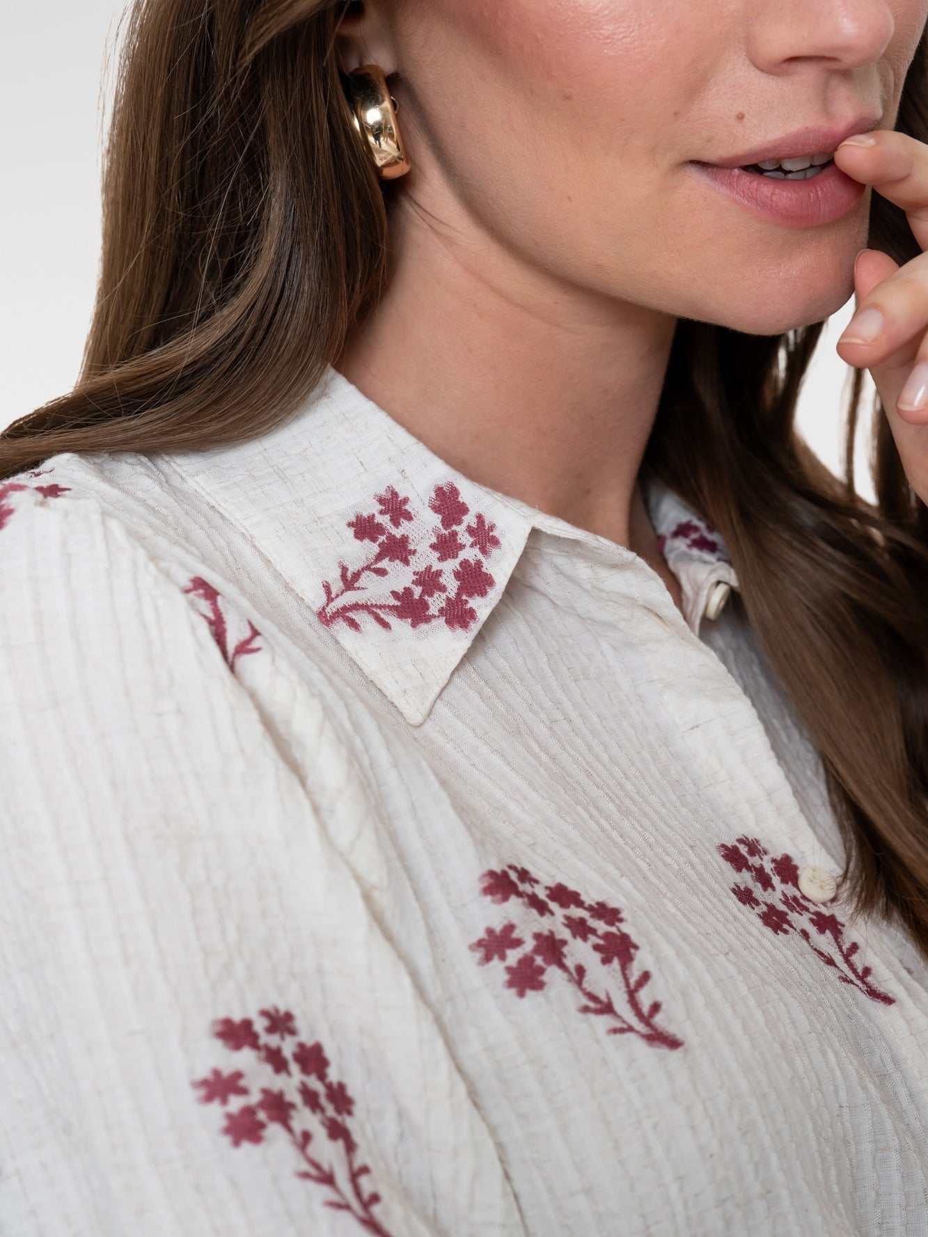 63458 - 20 Blouse Print Off White Coral - Castelijn mode