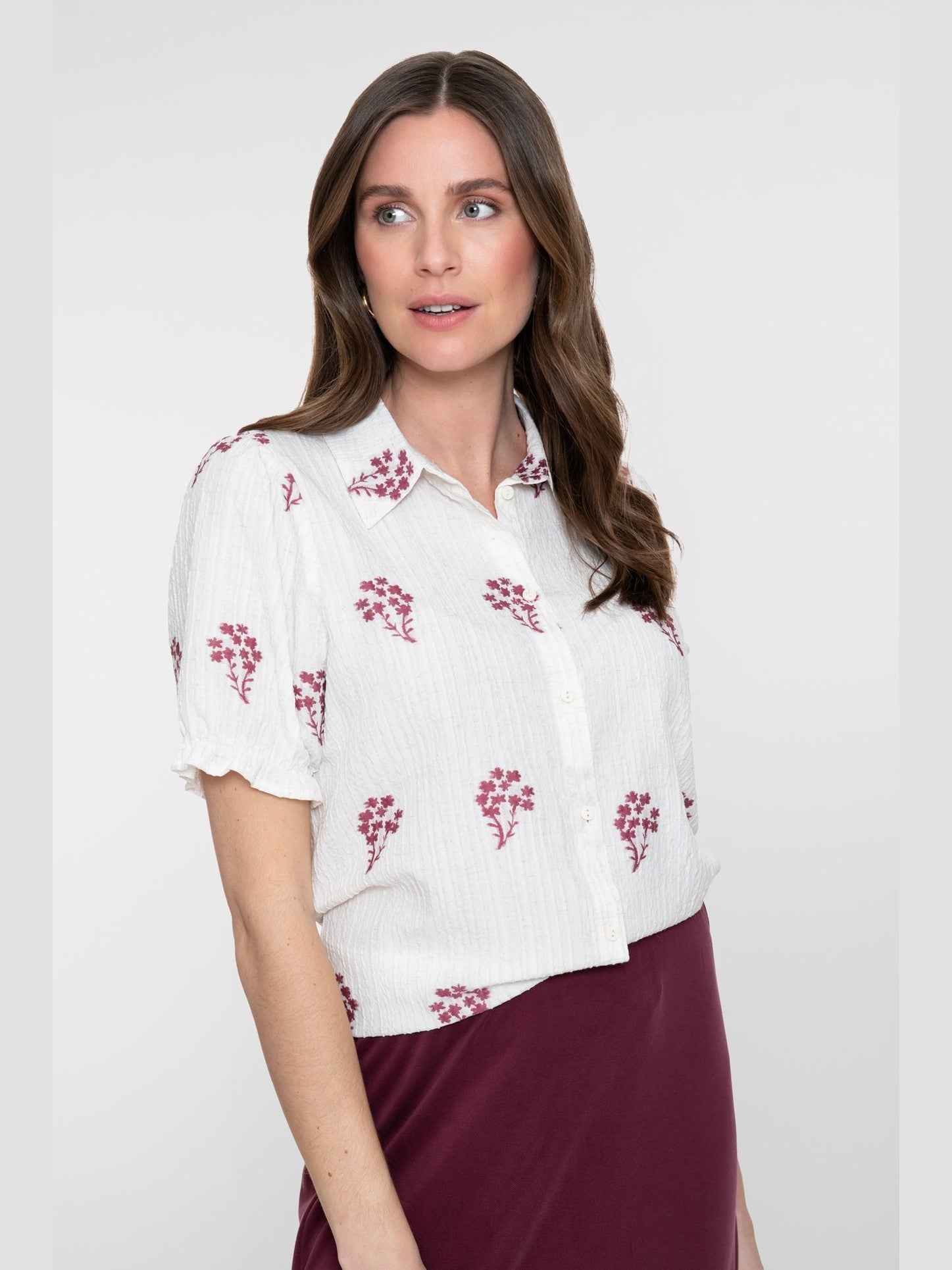63458 - 20 Blouse Print Off White Coral - Castelijn mode