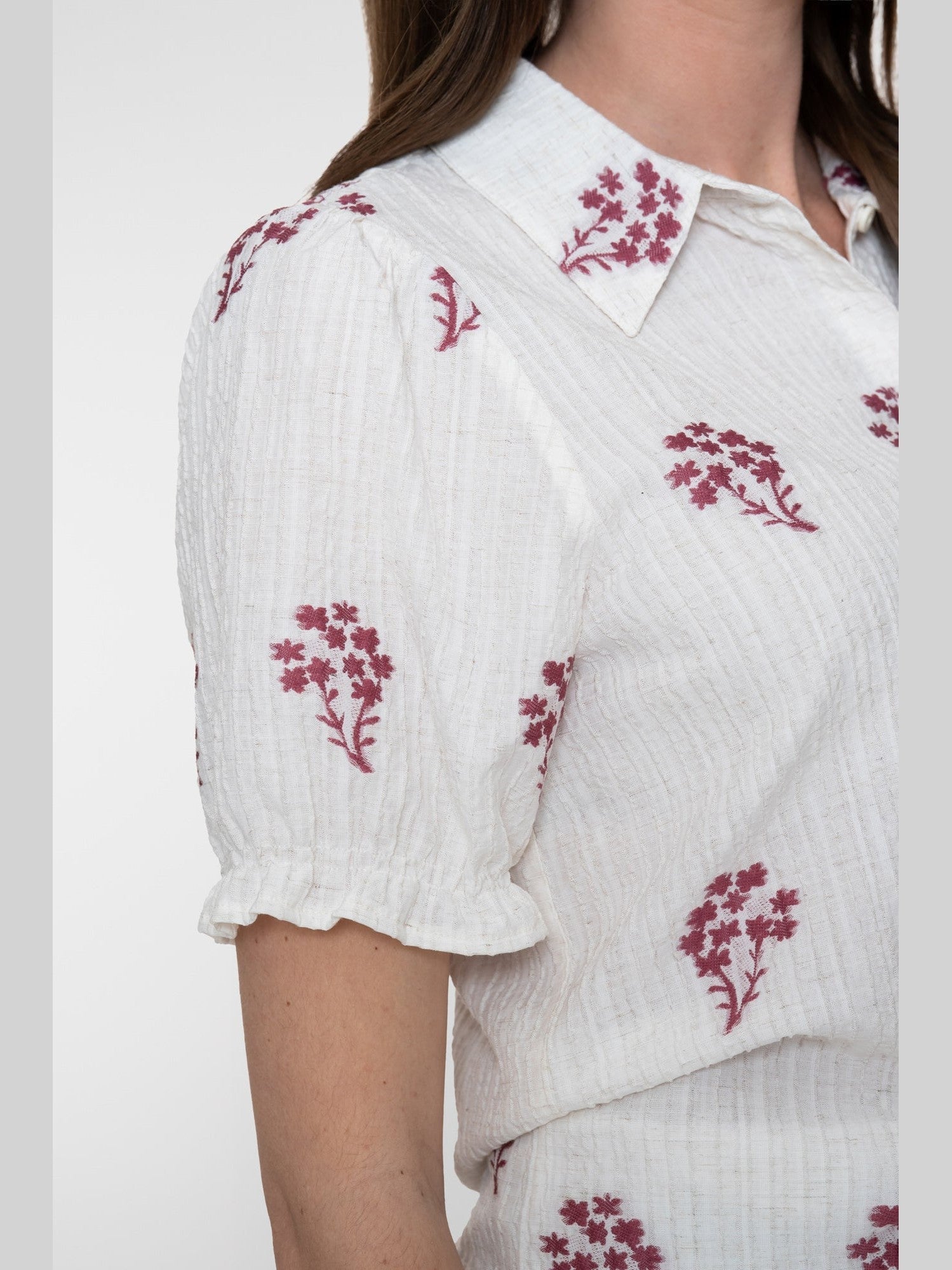 63458 - 20 Blouse Print Off White Coral - Castelijn mode