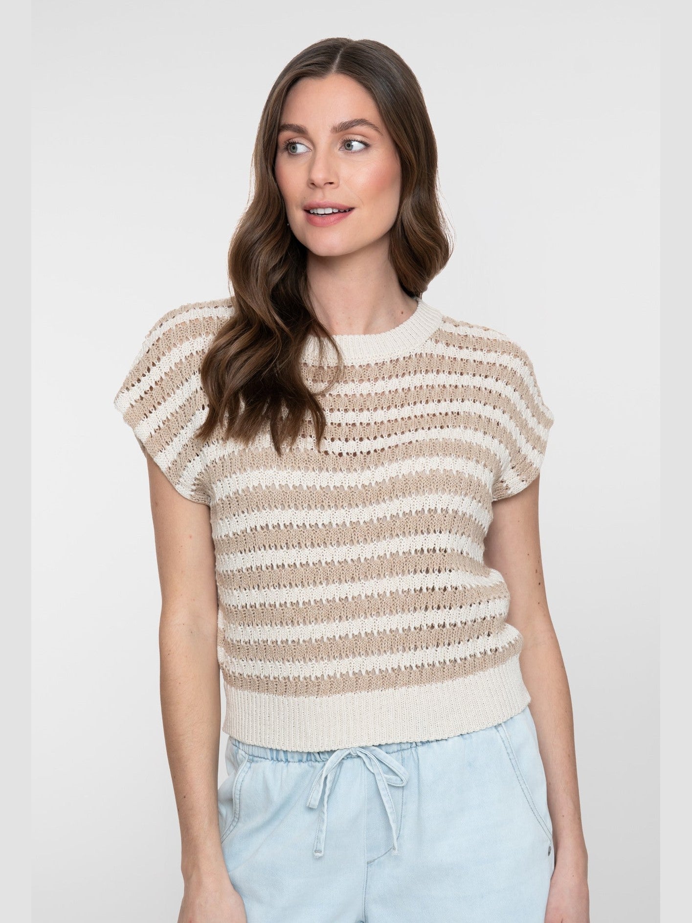 64362 - 70 Pullover Zomer Knit Sand - Castelijn mode