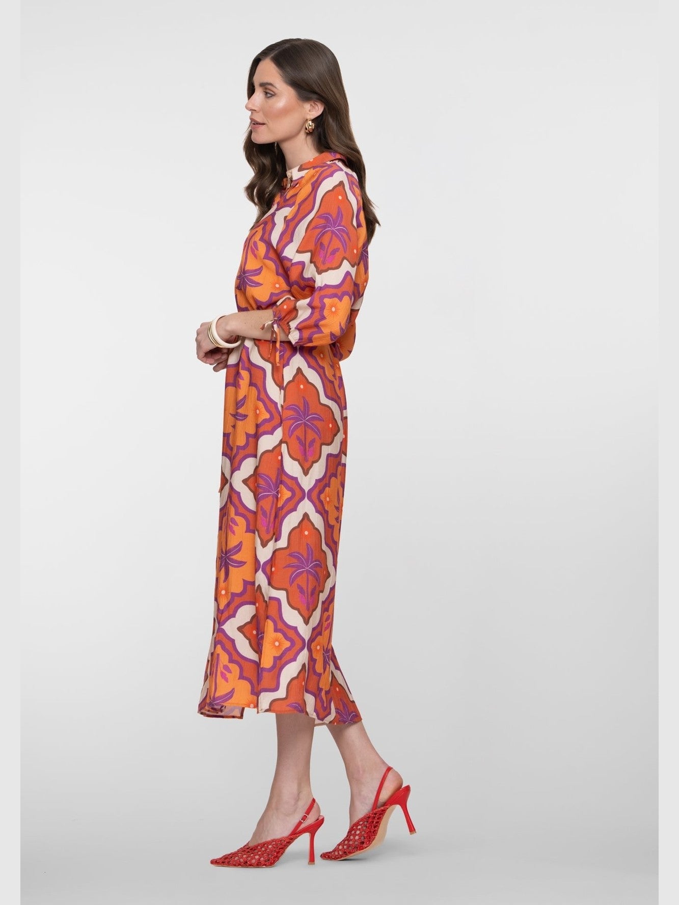 67104 - 20 Jurk multicolor met print - Castelijn mode