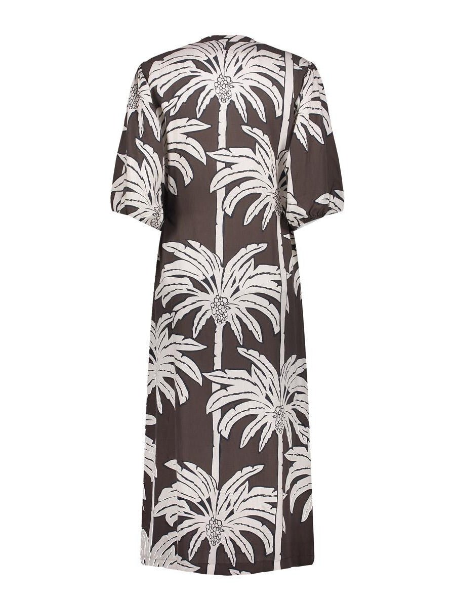 67113 - 20 Jurk met palmboom print - Castelijn mode