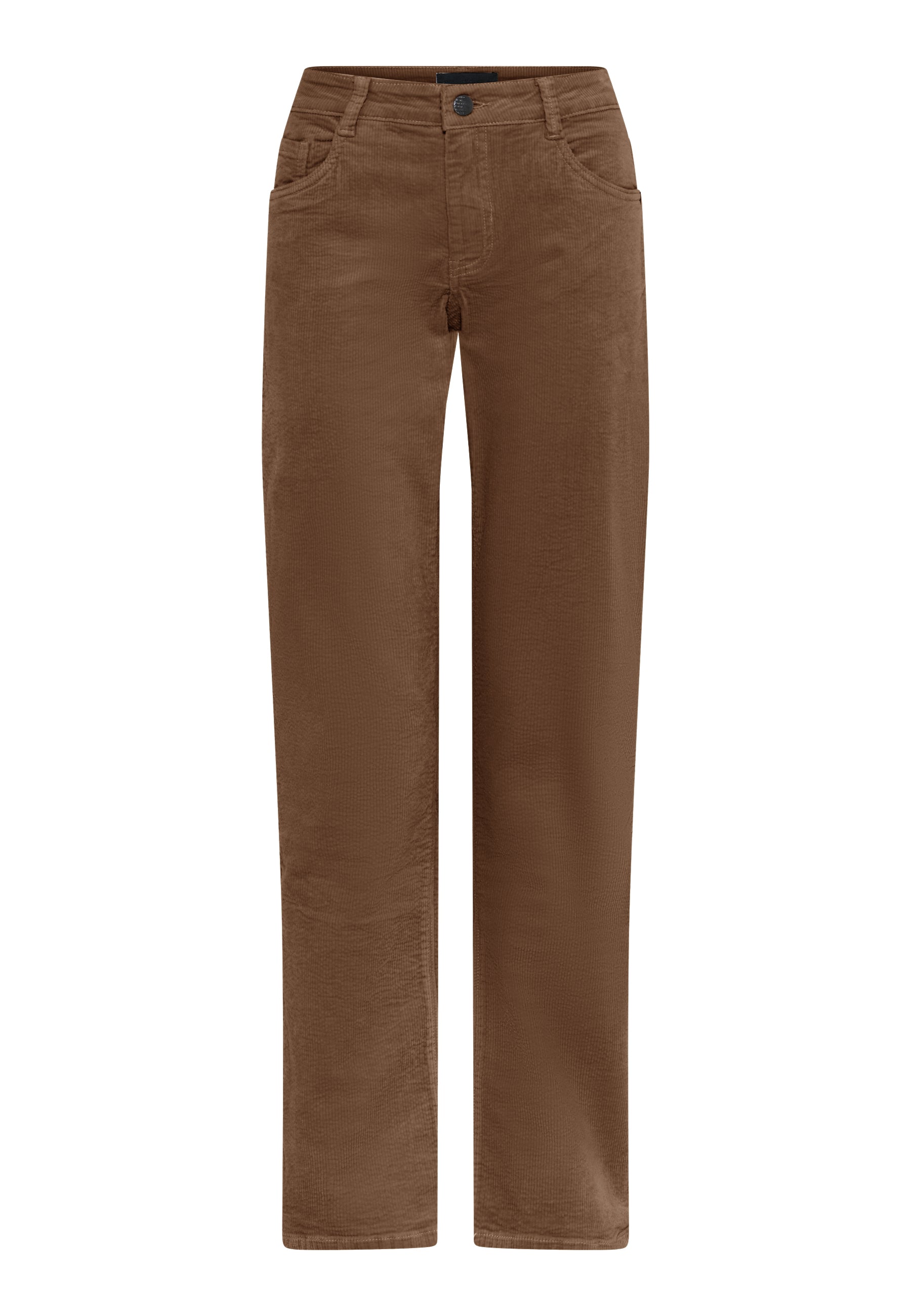Emma Corduroy Broek Tabak