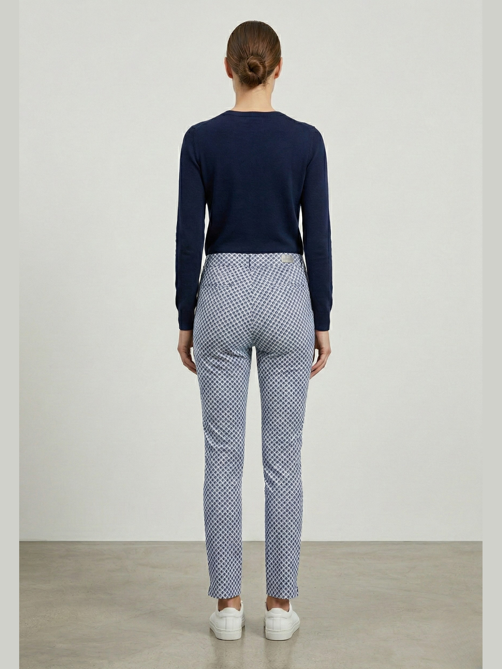 6841-4214 Lina Print donkerblauw