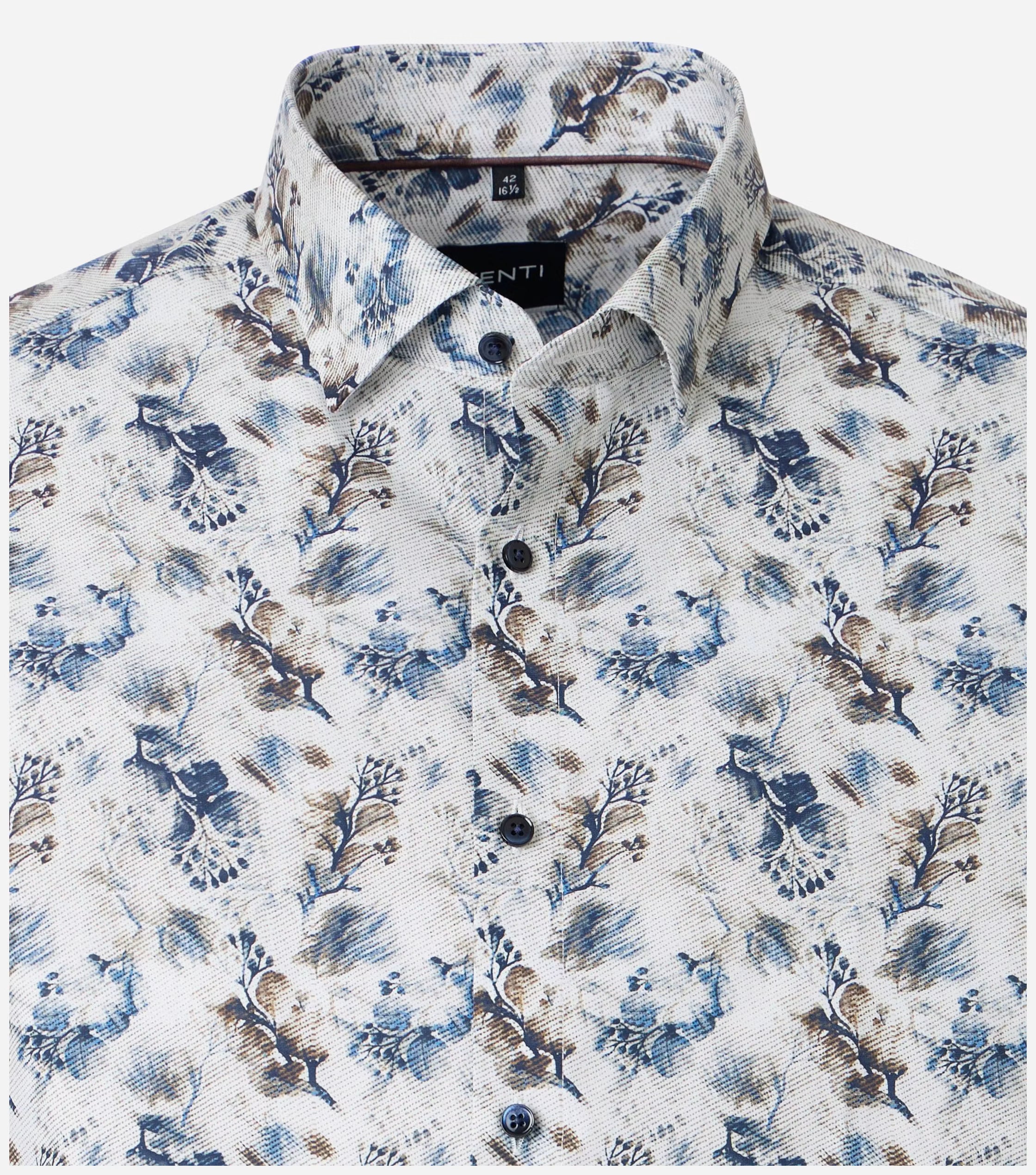 Overhemd Bloemenprint Blauw