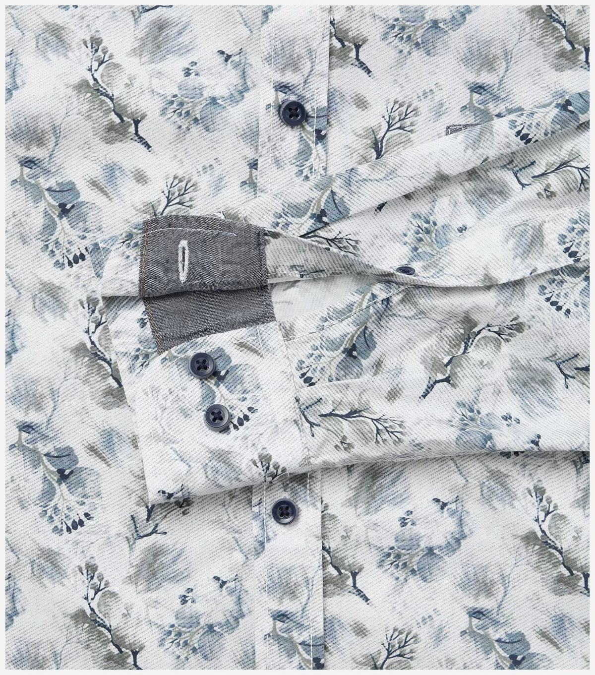Casa Moda Overhemd Bloemenprint Wit/Grijsblauw - Castelijn mode