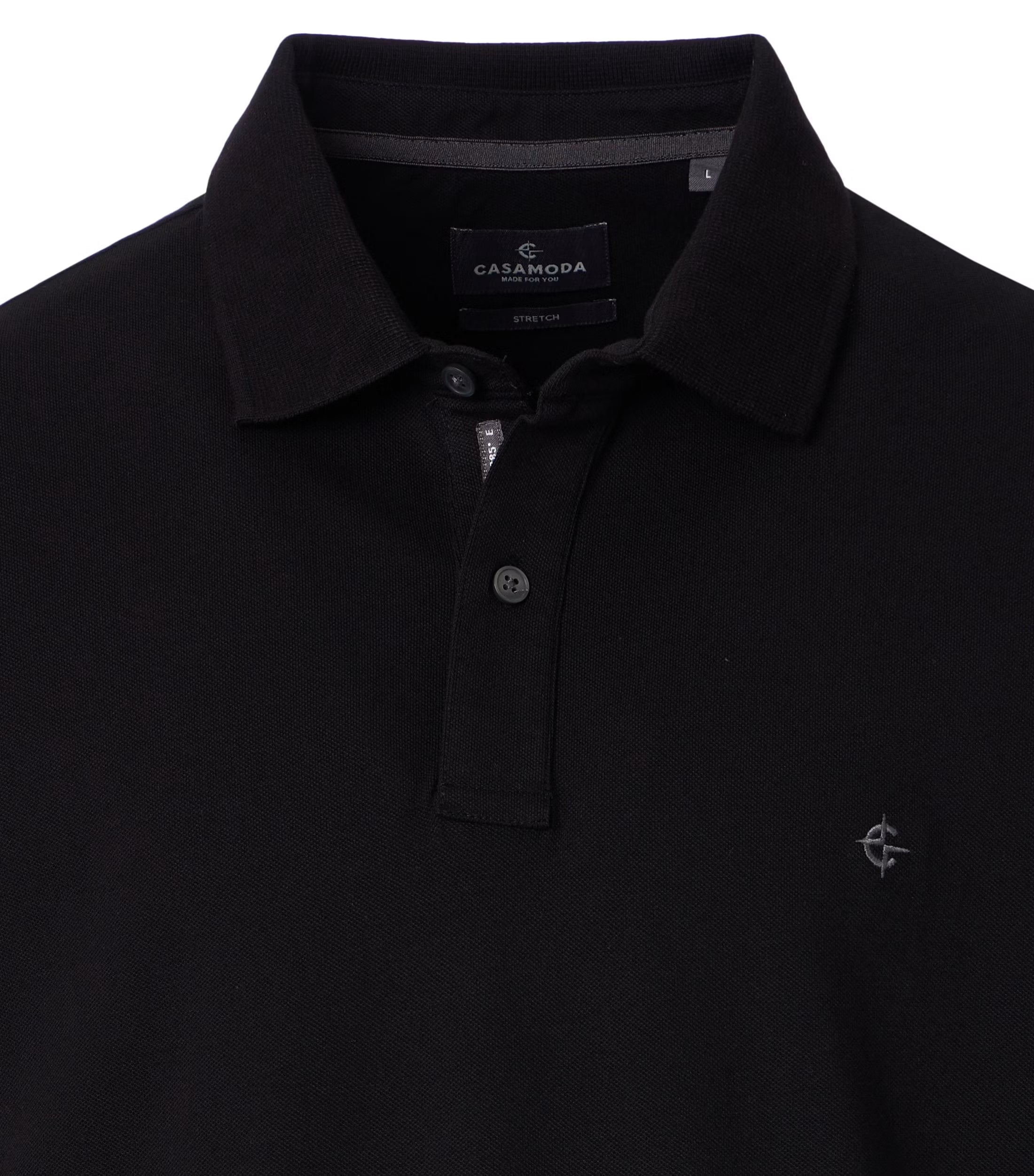 004470-800 polo zwart stretch