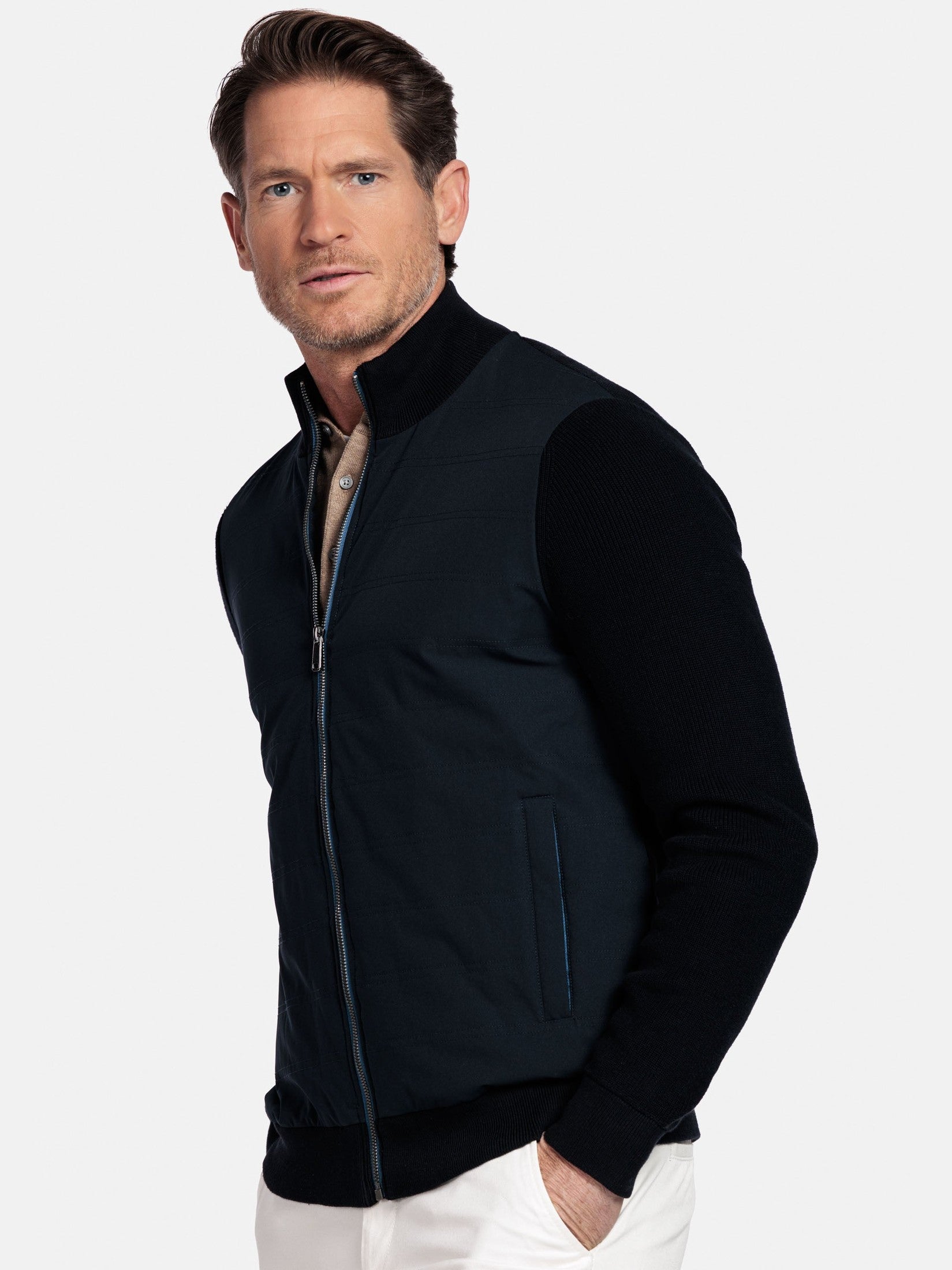 612019 Gewatteerd Vest donkerblauw