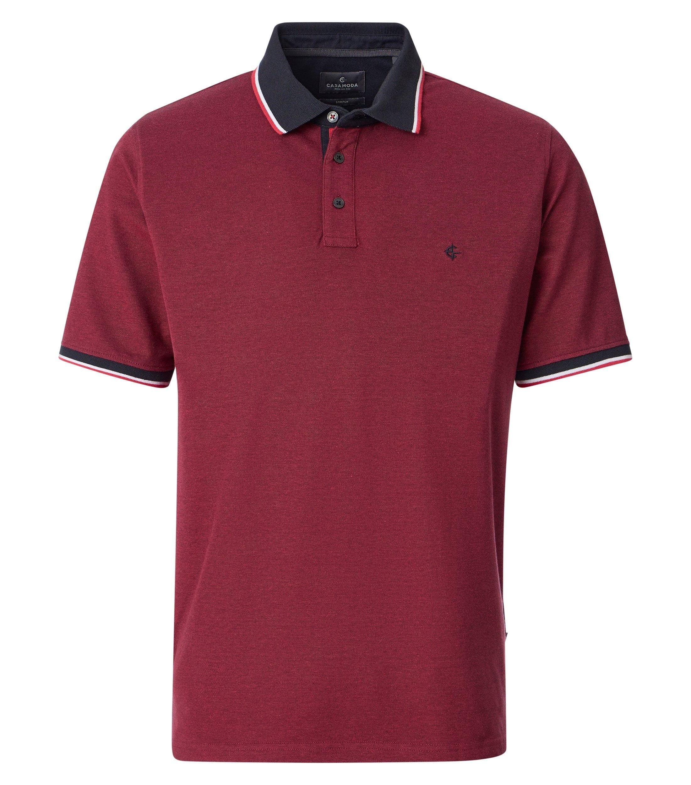 Polo Korte Mouw Bordeaux