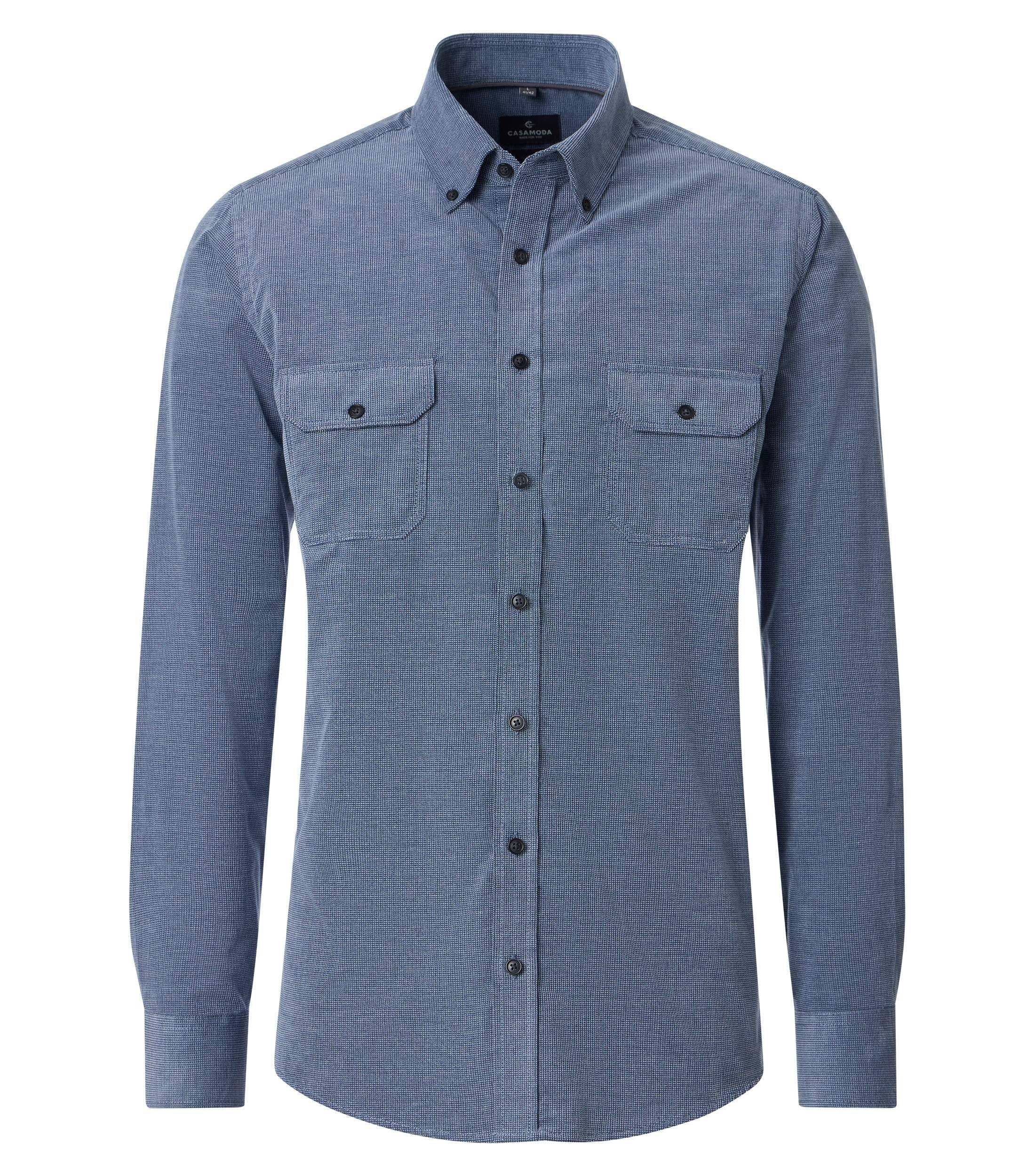 Overhemd Structuur Blauw