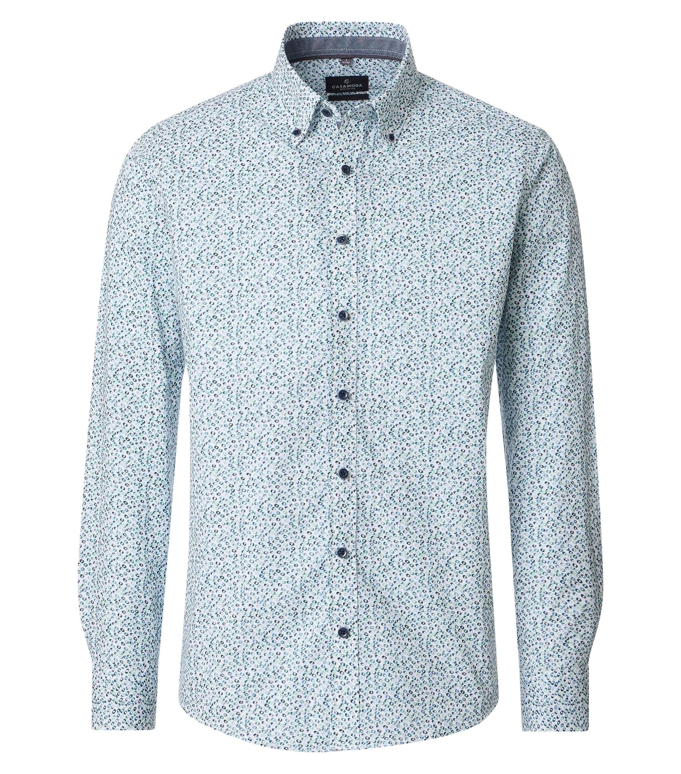 Overhemd Print Petrol