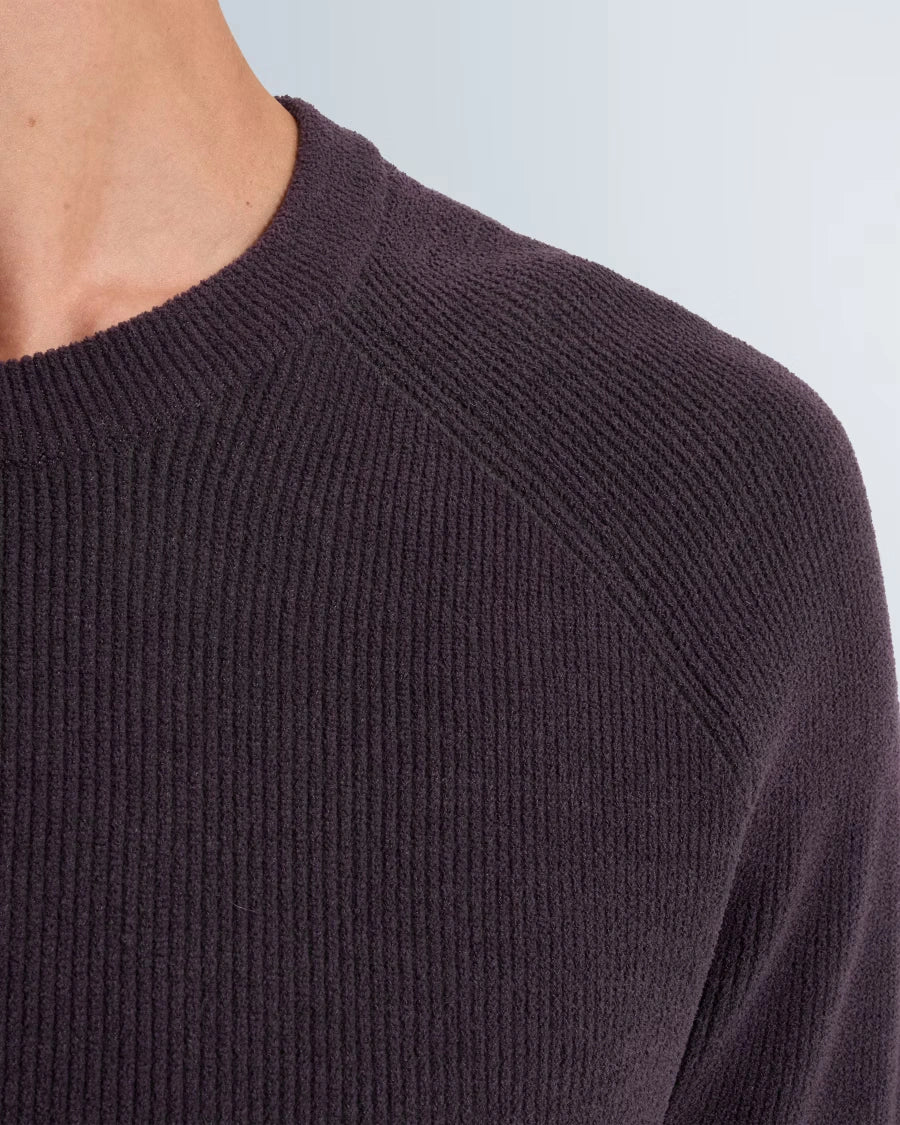 Trui Raglan Ribstructuur Paars