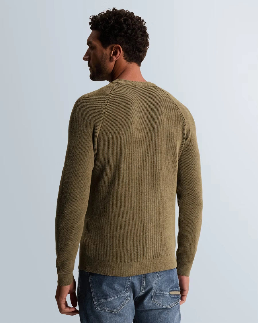Trui Raglan Ribstructuur Taupe