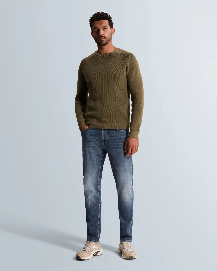 Trui Raglan Ribstructuur Taupe