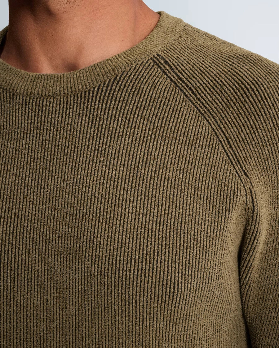 Trui Raglan Ribstructuur Taupe