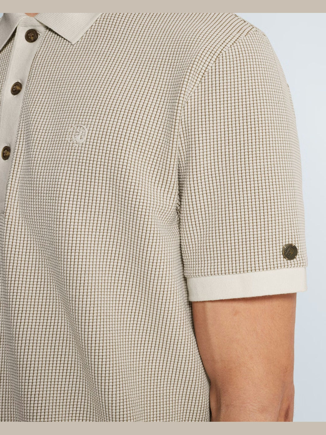 CPSS2603852-7178 Polo Wafelstructuur beige - Castelijn mode