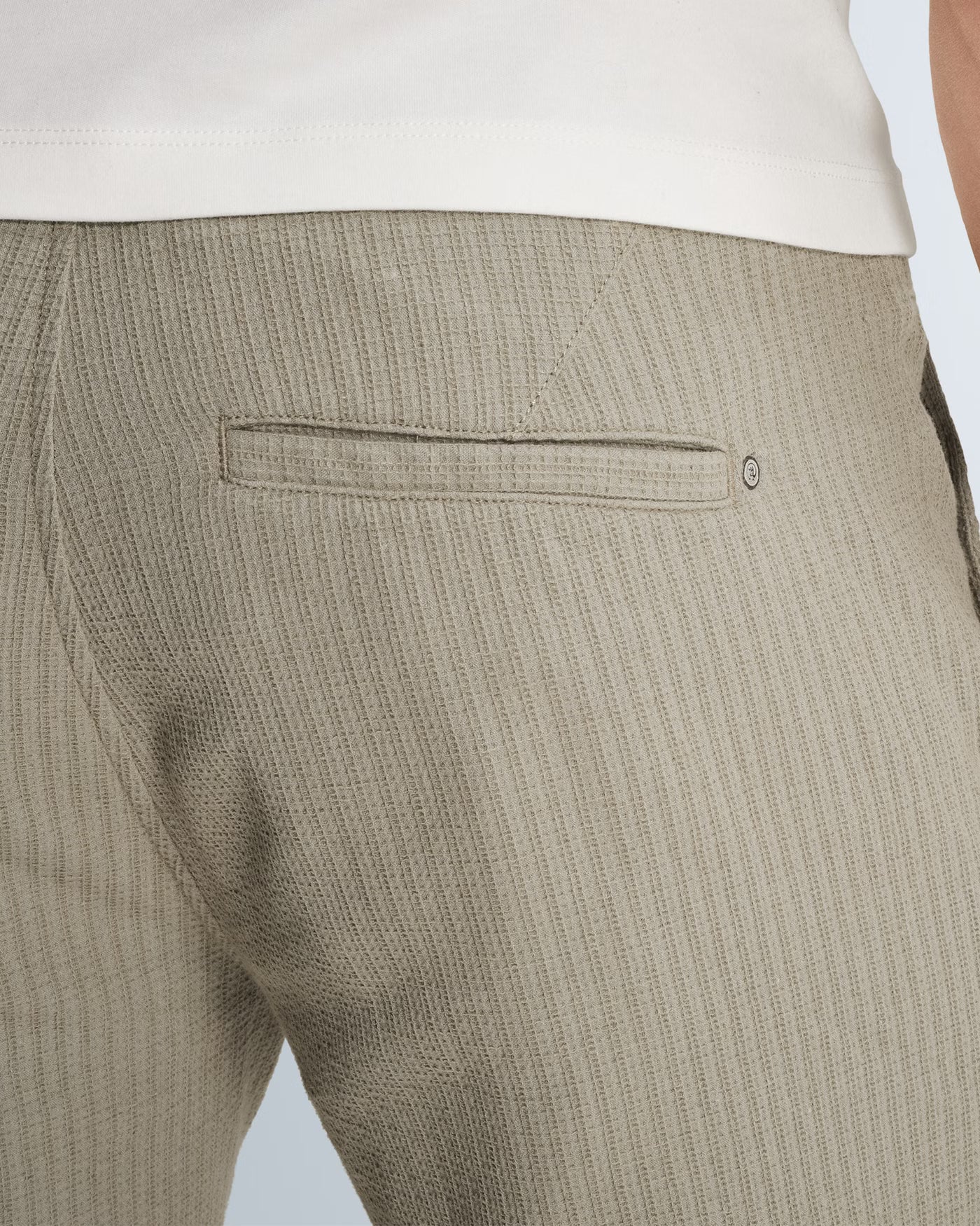 chino short groen met stretch
