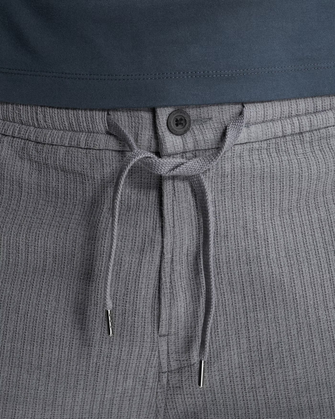 chino short grijsblauw katoen linnen
