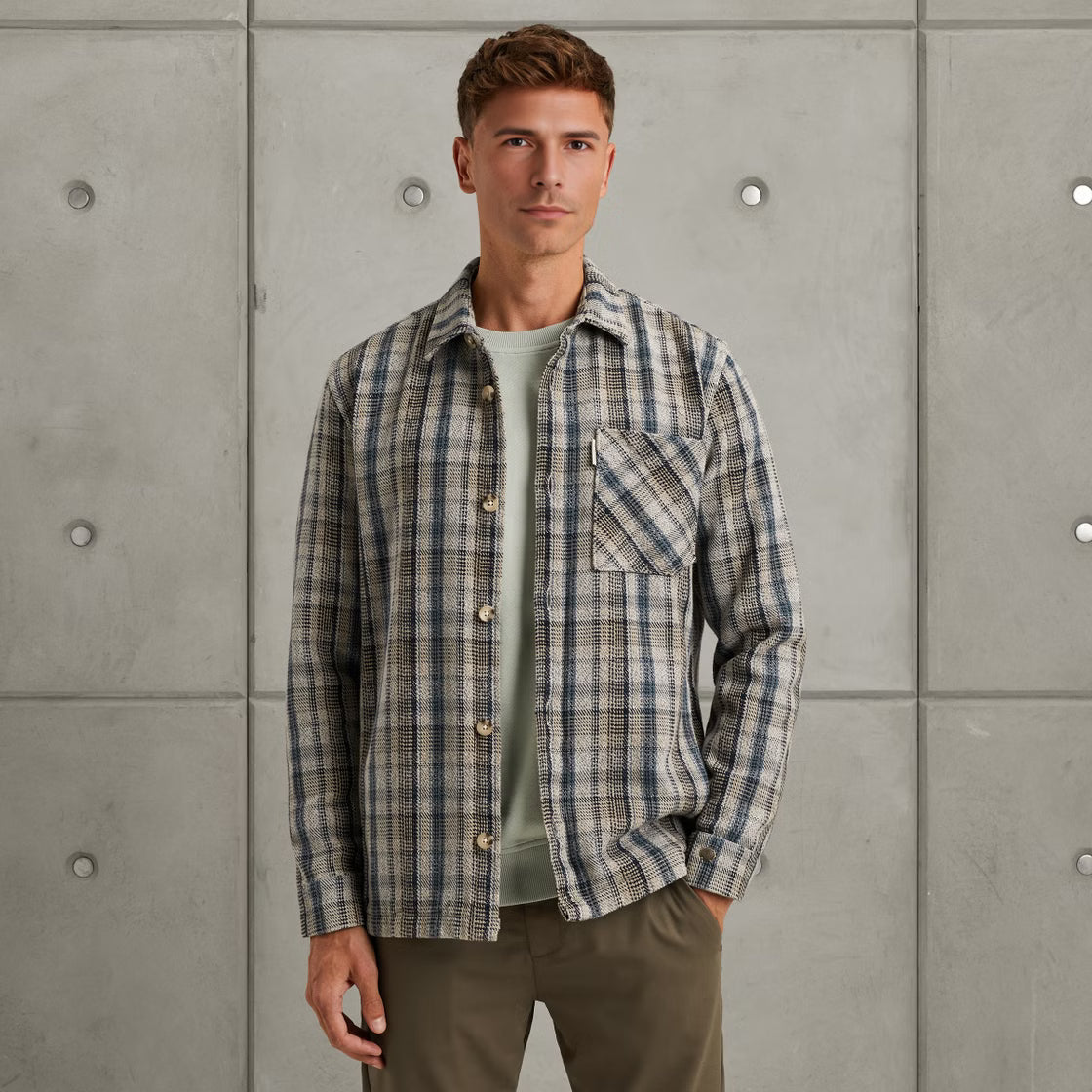 CSI2508205-9096 Check Double 8 Overshirt