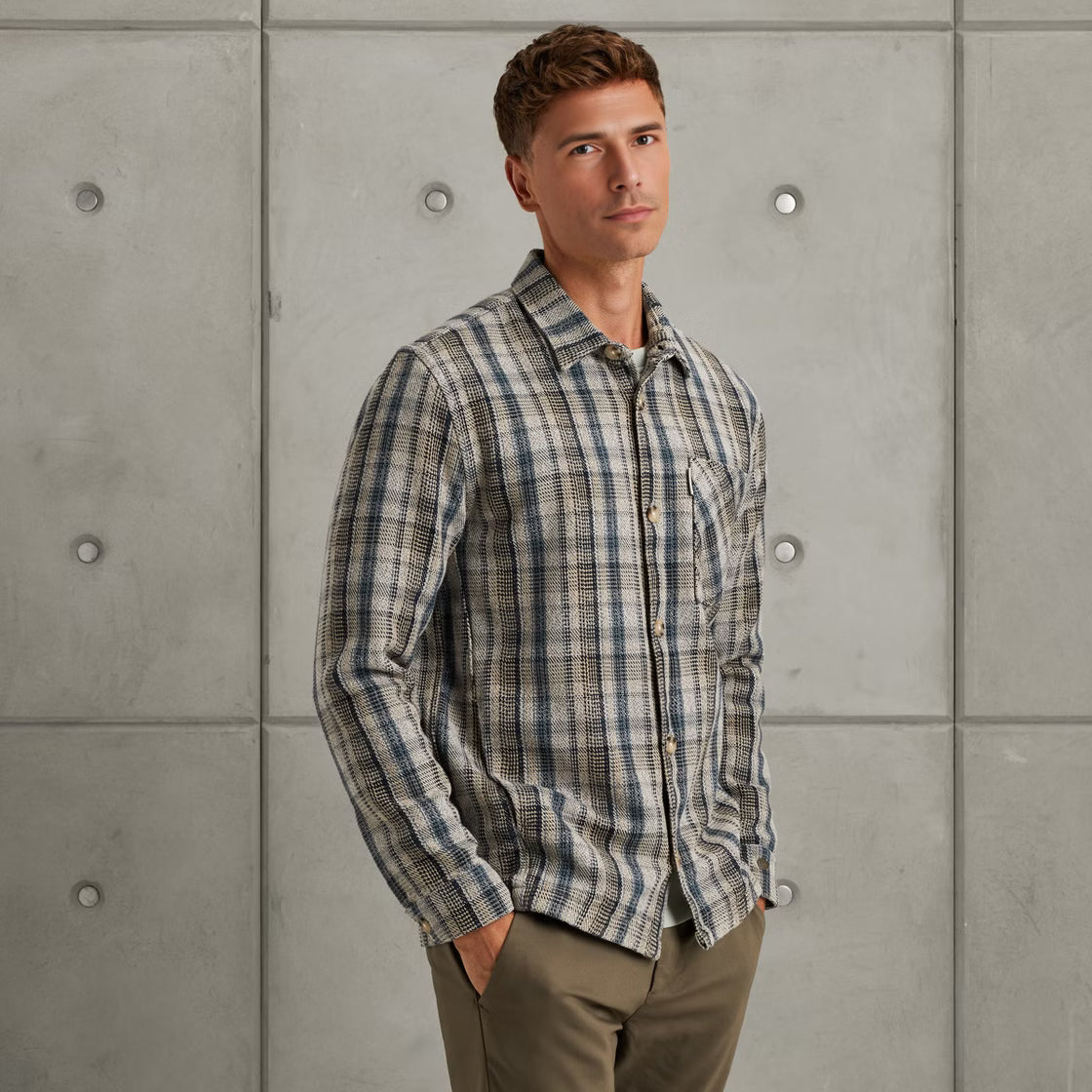 CSI2508205-9096 Check Double 8 Overshirt