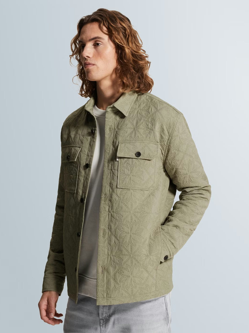 CSI2602214-6478 Overshirt jacquard groen