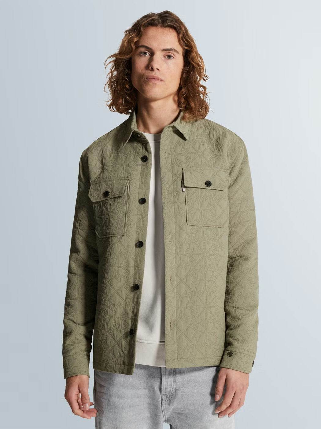 CSI2602214-6478 Overshirt jacquard groen