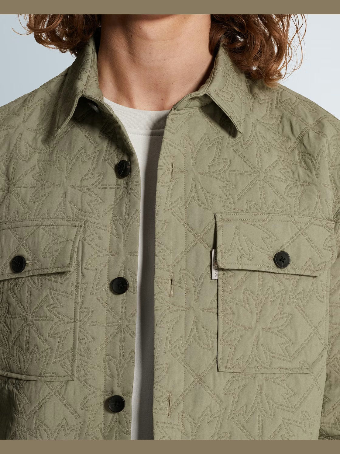 CSI2602214-6478 Overshirt jacquard groen