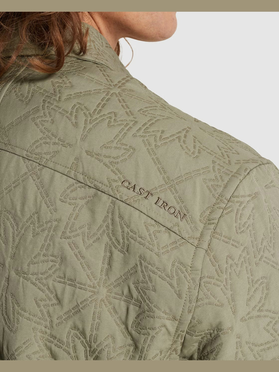 CSI2602214-6478 Overshirt jacquard groen