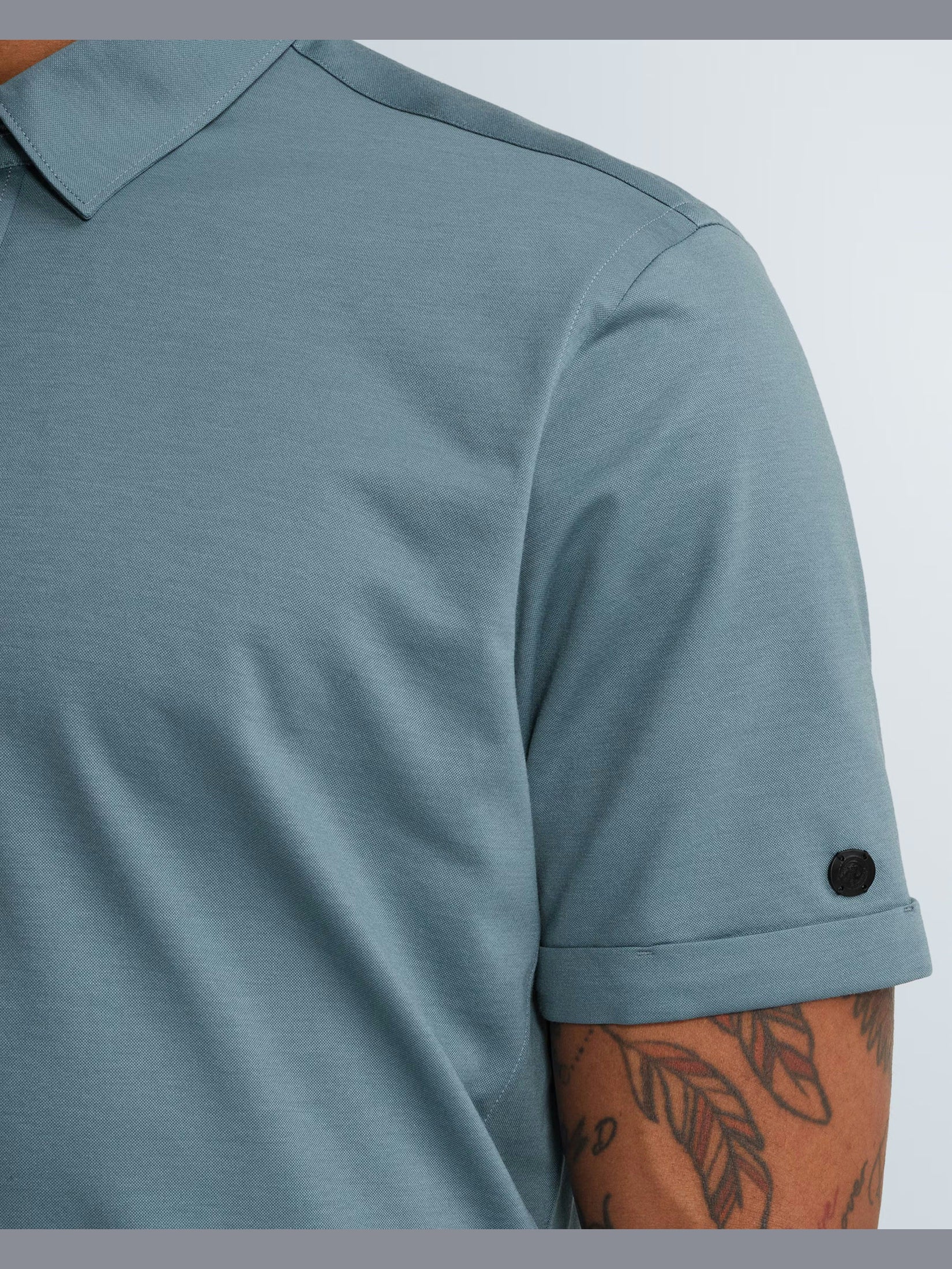 Overhemd Korte Mouw Jersey Slim Fit