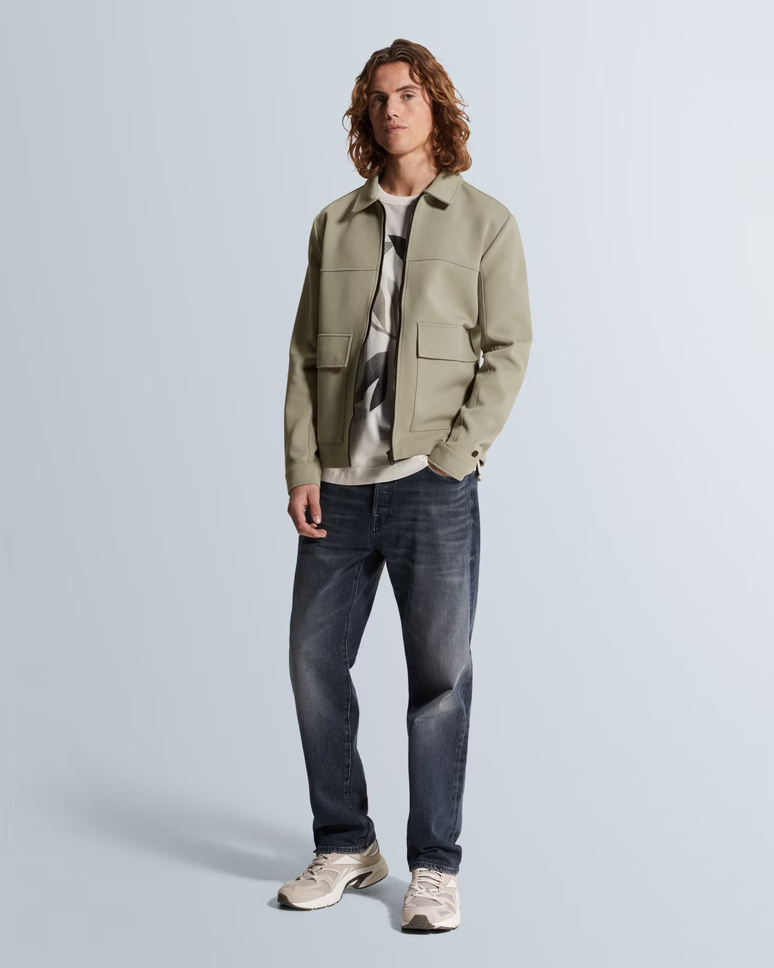 CSW2602411-6478 Overshirt sweat groen