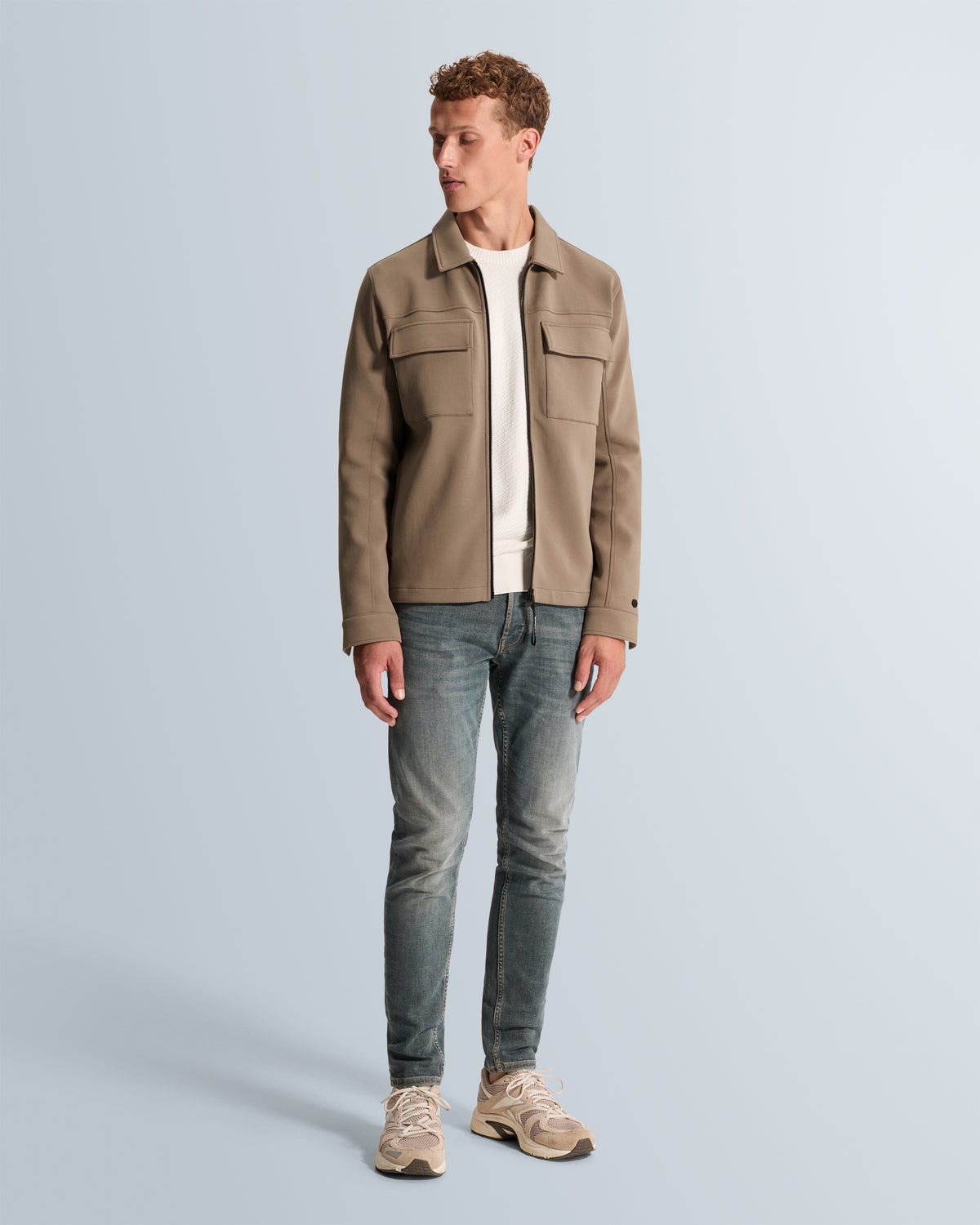 Cast Iron sweat jacket taupe