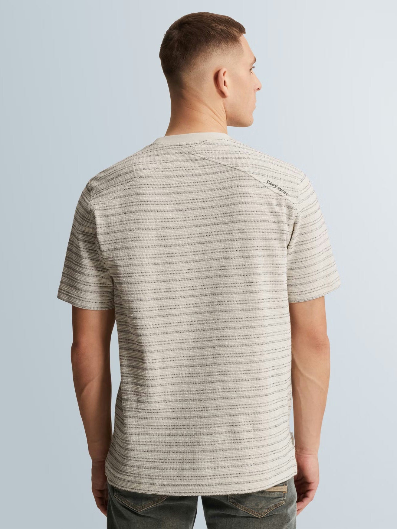 T-shirt Structuur Strepen Jersey