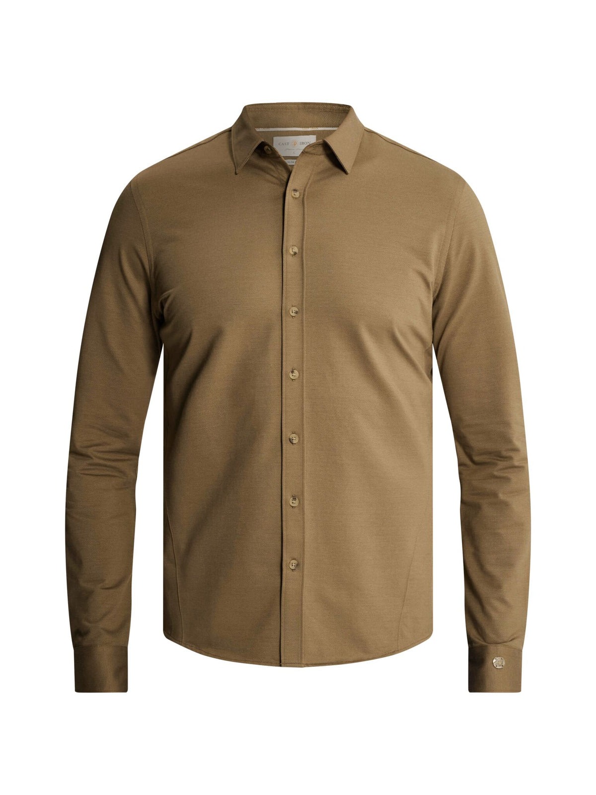 Jersey Overhemd Taupe