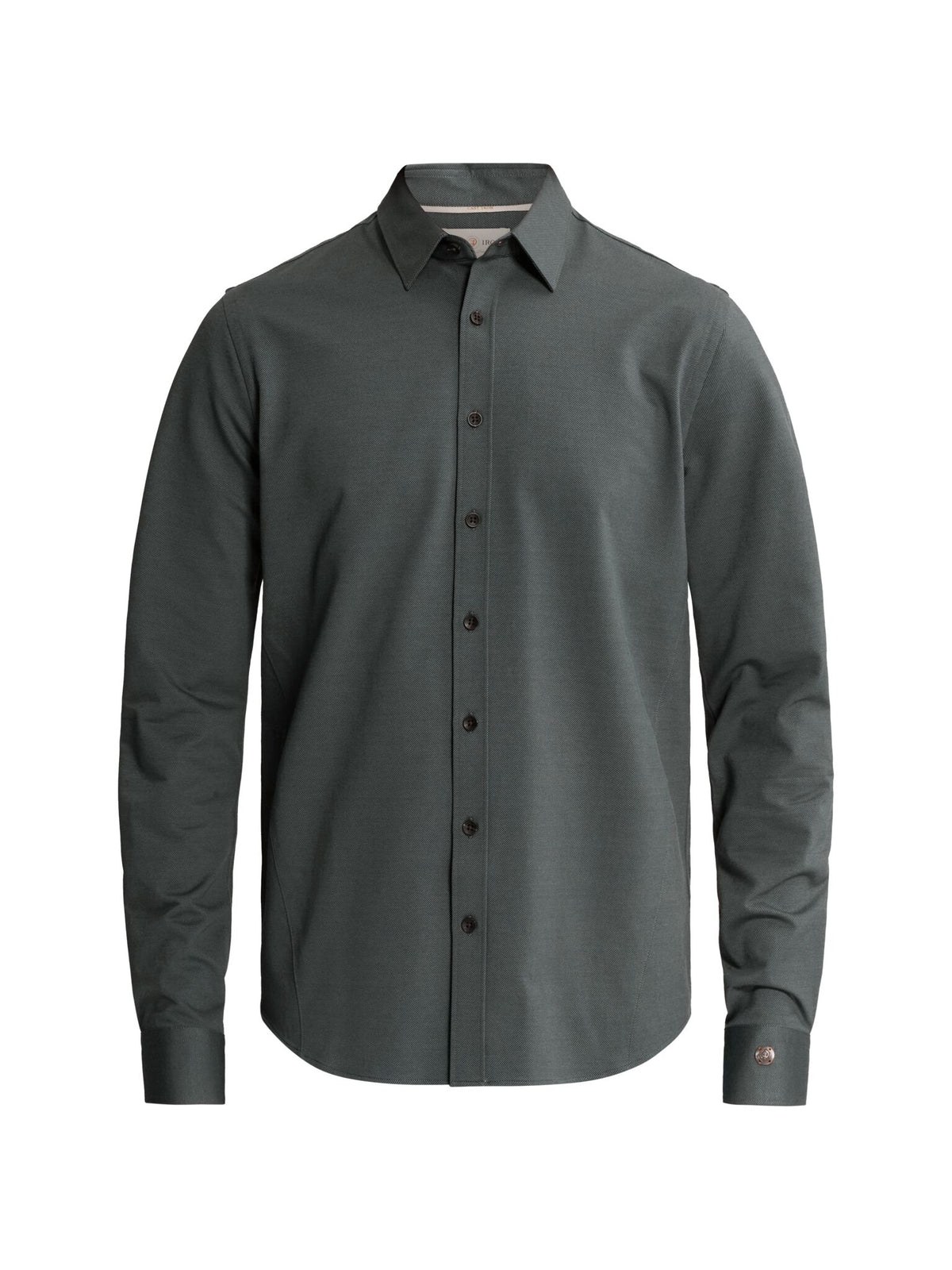 Overhemd Twill Jersey Antraciet