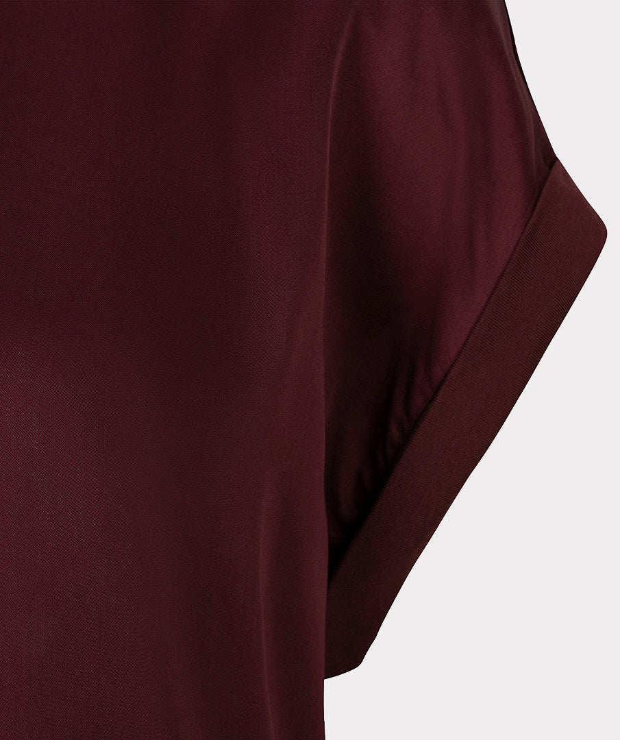 T-shirt Satijn Bordeaux
