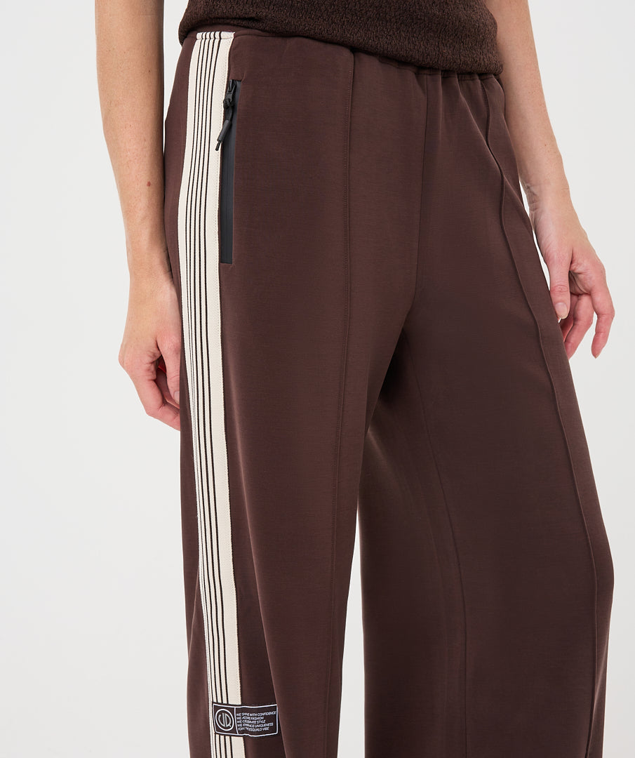 Broek Zijstreep Bruin