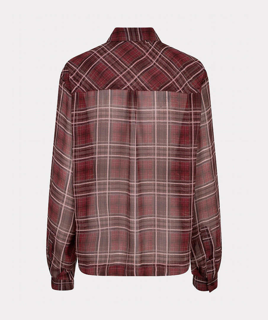 Blouse Ruit Bordeaux
