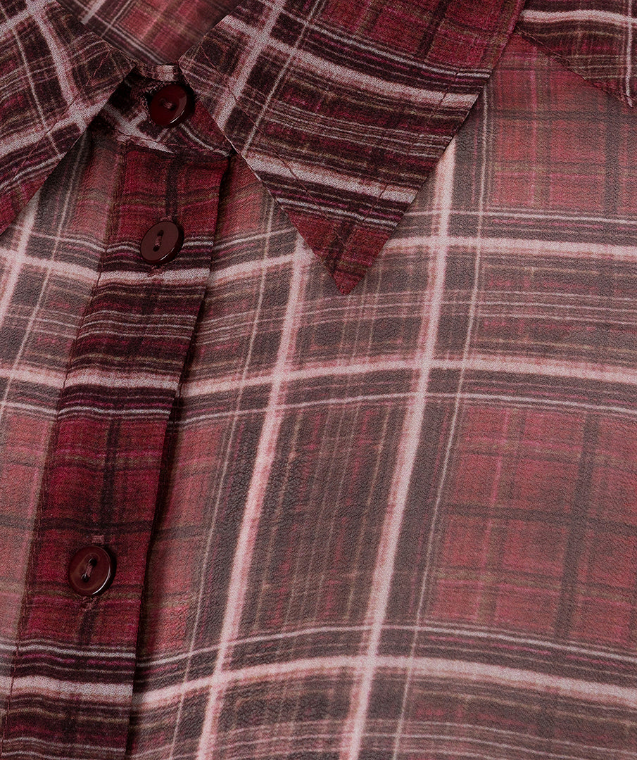 Blouse Ruit Bordeaux