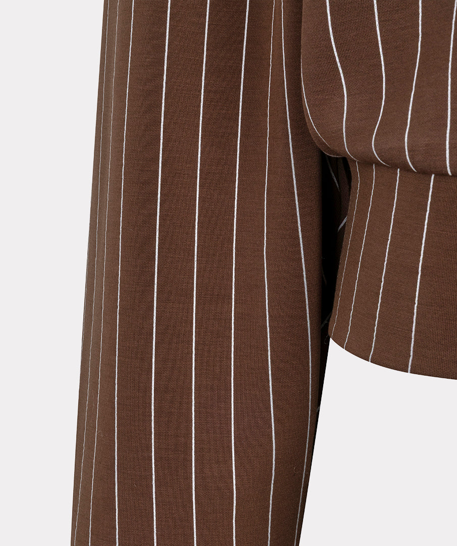 Blouson Krijtstreep Bruin