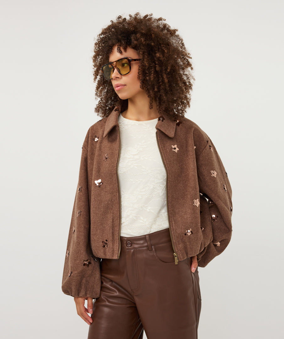 Jasje Pailletten Bruin