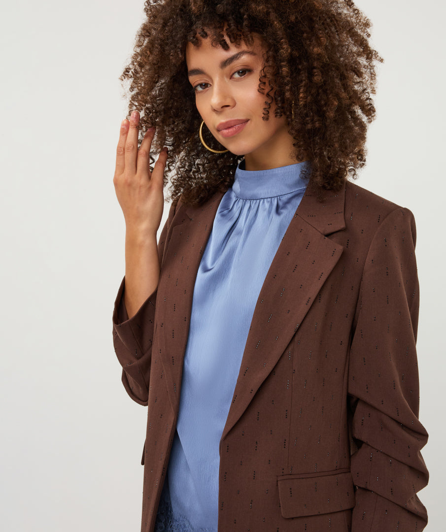 Blazer Glitter Bruin