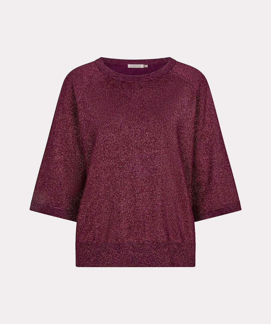 Trui Lurex Bordeaux