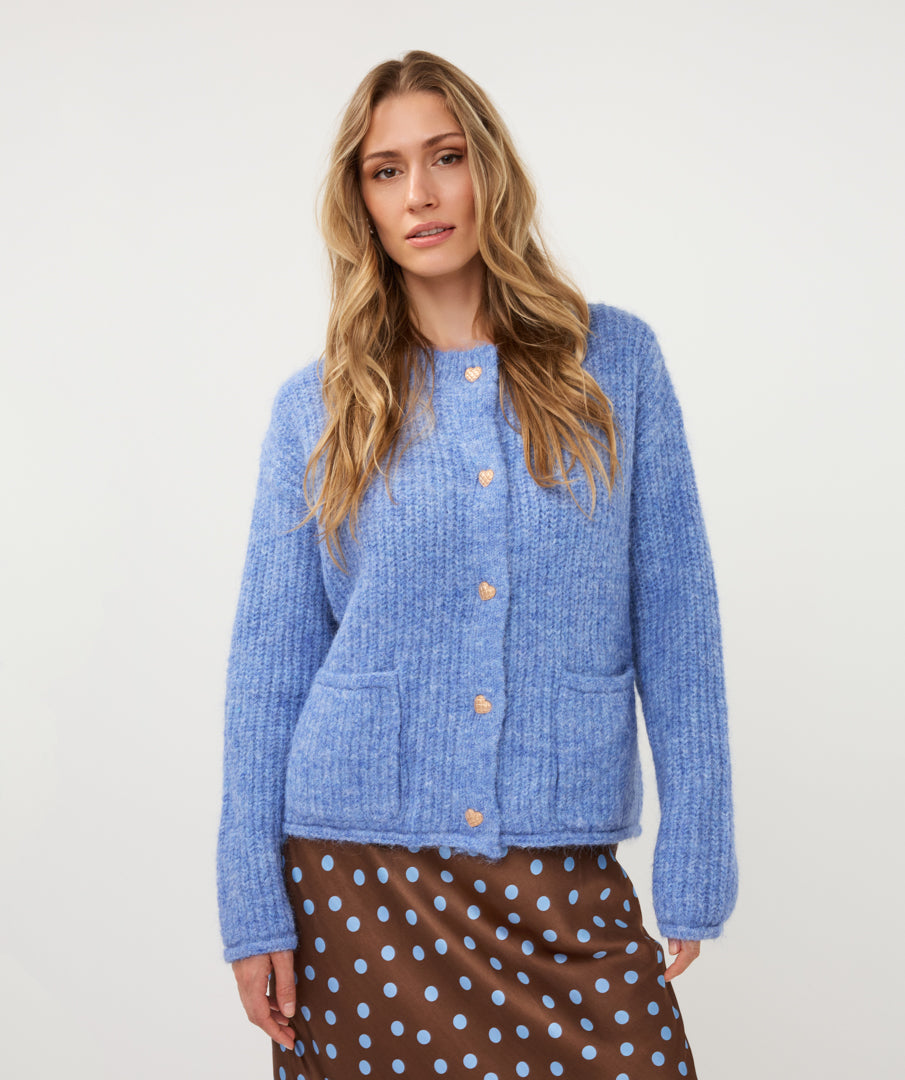 Vest Sierknopen Blauw