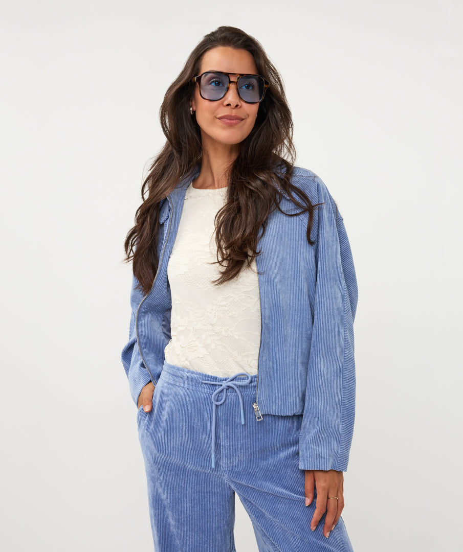 Bomber Ribcord Blauw